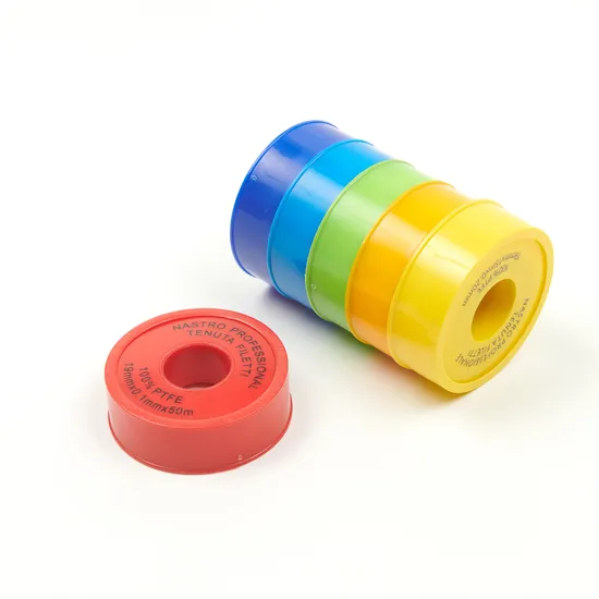 Wholesale 12mm/19mm/25mm Width PTFE Pipe Thread Seal Tapes with Yellow/Blue/Pink/White Colors 