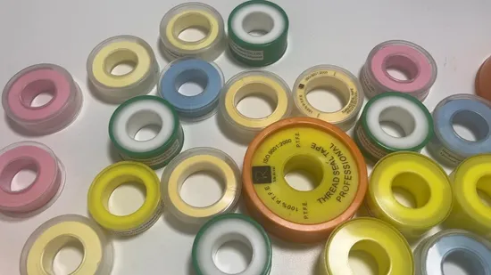 High Tensile Strength Waterproof White Yellow Colored PTFE Teflon Thread Seal Tapes 