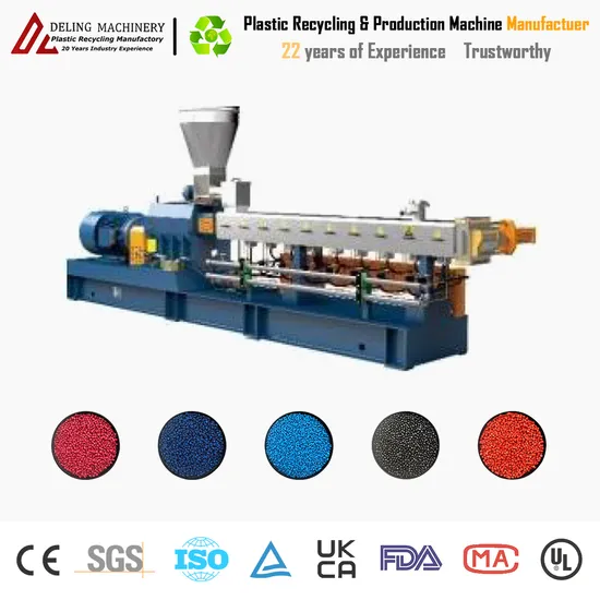 Plastic Particle Granule Pellet Making Machine Extruder Pelletizer Granulator with High L/D Ratio Design for Film Woven Bag Flakes Fragment Crushed Regrind 